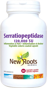 New Roots Serrapeptase Serratiopeptidase 120,000 SU 60's