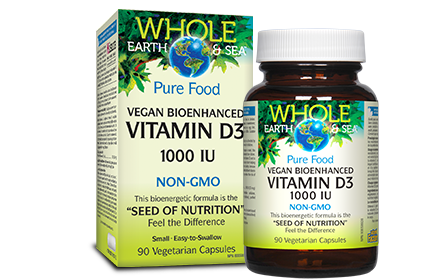 Vegan Bioenhanced Vitamin D3 1000 IU, Whole Earth & Sea®