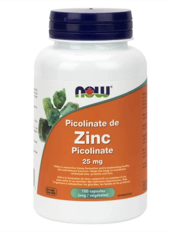 NOW Zinc Picolinate 25mg 100 capsules