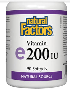 Natural Factors Vitamin E 200 IU  90's
