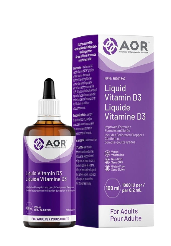 AOR Vegan Vitamin D3 drops 100ml