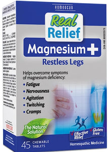 Real Relief Magnesium + Restless Legs 45 chewable tabs