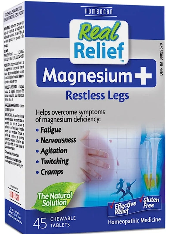 Real Relief Magnesium + Restless Legs 45 chewable tabs