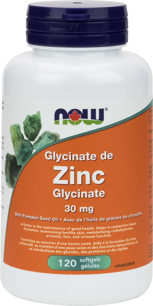 Zinc Glycinate (Bisglycinate form) 30mg 120gel