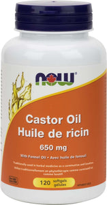 Castor Oil 650 mg+ Fennel 120gel