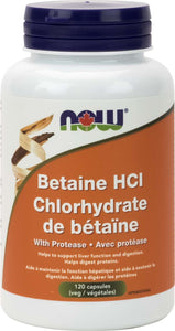 Betaine HCL 648mg with protease 120vcap