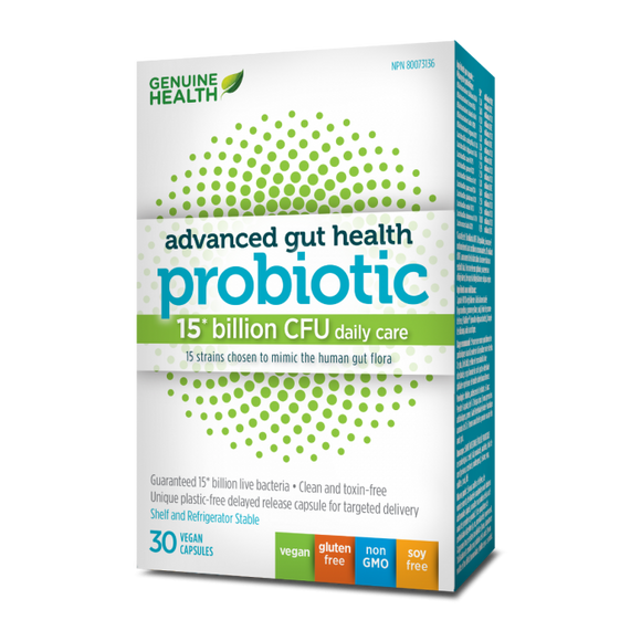 Genuine Health Advanced Gut Health Probiotic 15 billion CFU 30s