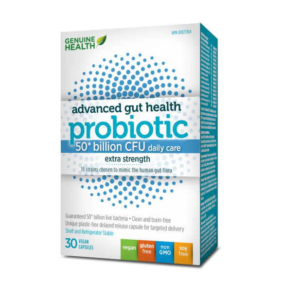 Genuine Health Advanced Gut Health Probiotic 50 billion CFU 30s