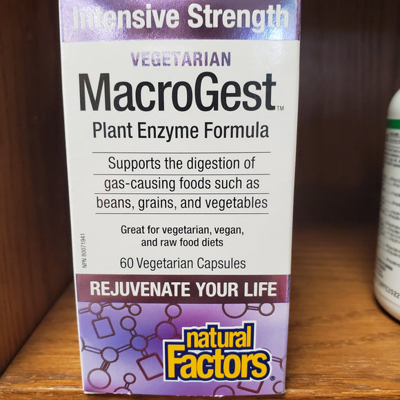 Natural factors Vegetarian Macrogest plant enzyme 60's