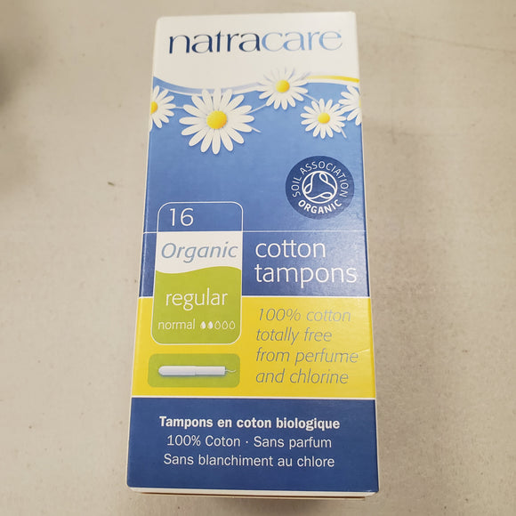 Natracare Organic Cotton Tampons Regular flow 16's