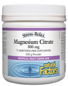 Magnesium Citrate 300 mg, Tropical Fruit Flavour, Stress-Relax® 250g