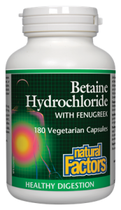 Betaine Hydrochloride with Fenugreek 180's