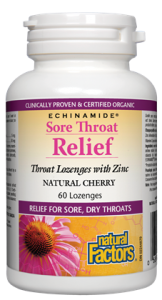 Sore Throat Relief, Natural Cherry ECHINAMIDE®