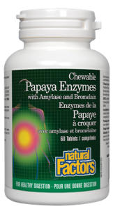 Papaya Enzymes with Amylase and Bromelain 60 chewable
