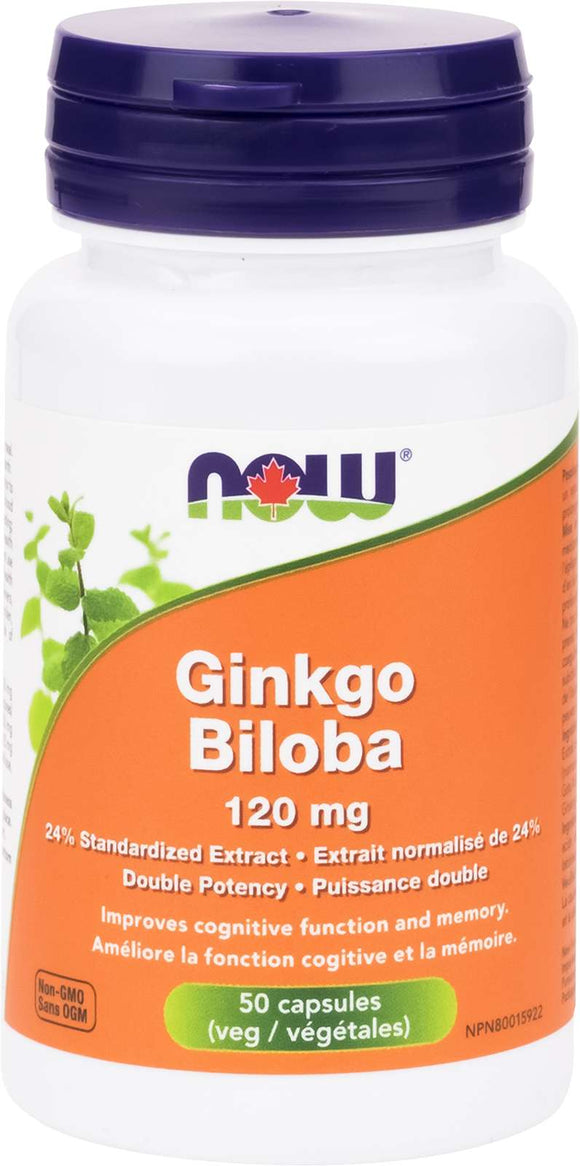 Ginkgo Biloba 120mg 24% 50:1 Ext   50vcap