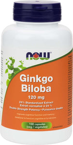 Ginkgo Biloba 120mg 24% 50:1 Ext 100vcap
