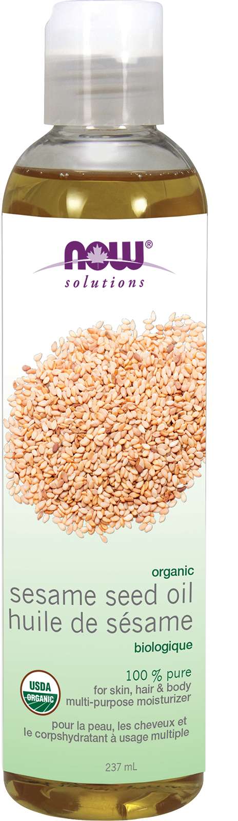 Organic Sesame Seed Oil, Expeller Pressed 237mL