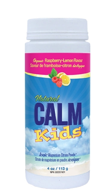 Natural Calm Magnesium For Kids Raspberry Lemon 4oz