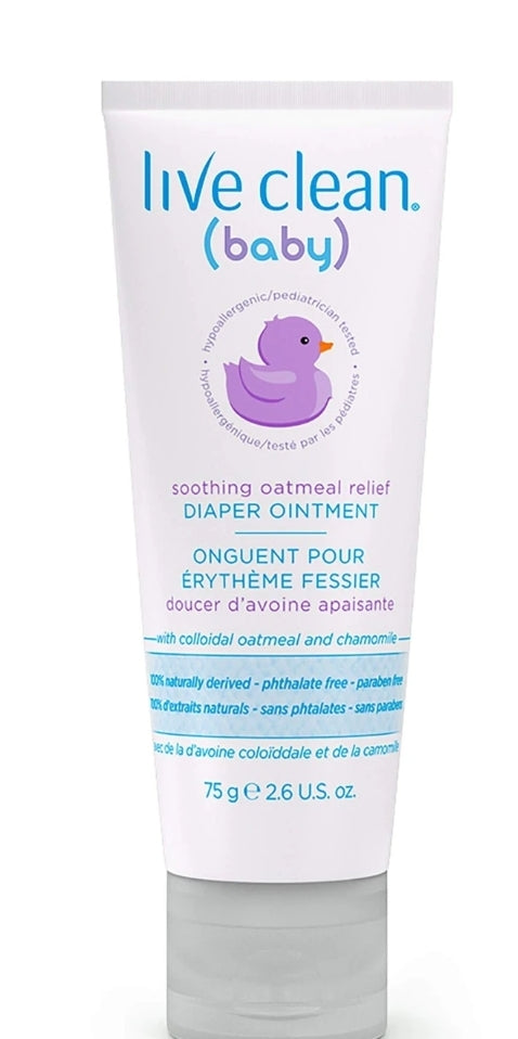 Live Clean Baby Soothing Oatmeal Relief Diaper Ointment 75g