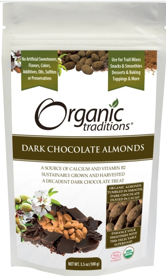 Organic Dark Chocolate Covered Almonds 100g