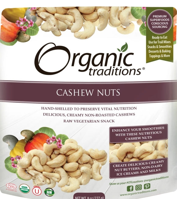 Organic Raw Cashew Nuts 227g