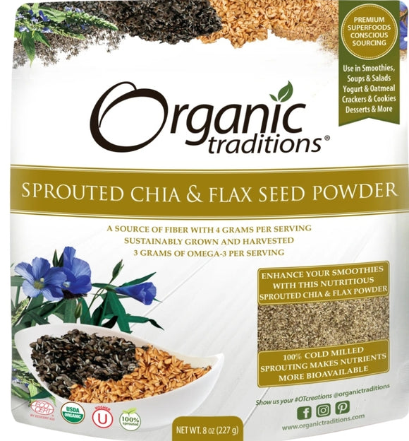 Organic Sprouted Chia & Flax Powder 454g
